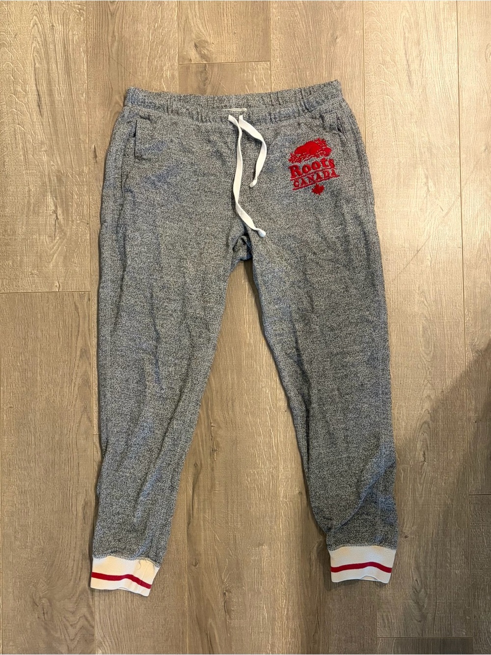 Roots Grey Jogger Sweatpants with Red Logo